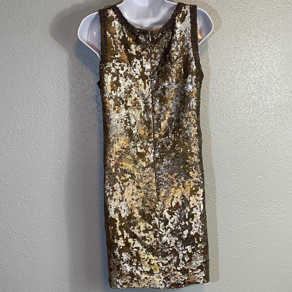 Tory Burch Gold and Silver Sequin Mini Dress - Picture 5 of 9
